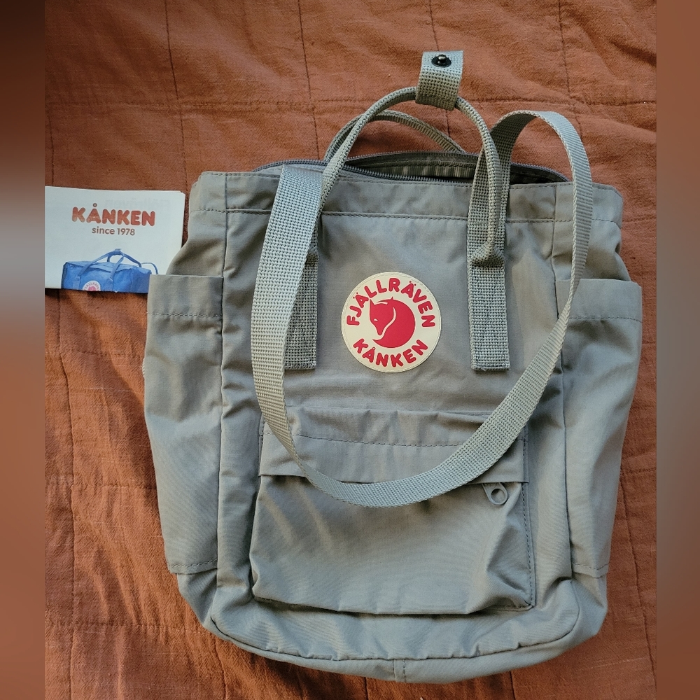 Mini Fjallraven Kanken Tote Pack in Fog